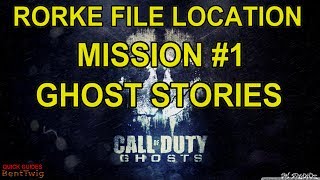 Call Of Duty Ghosts  Rorke File Location Mission 1  Ghost Stories [upl. by Sotos]