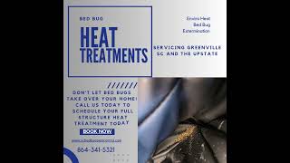 Bed Bug Heat Treatments in Greenville SC bedbugservice bedbuginfestation [upl. by Idas578]