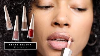 Fenty Beauty Stunna Lip Paint  Swatches amp Review [upl. by Airdnax133]