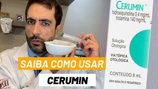 CERUMIN remédio para desentupir o ouvido Como usa Quantas gotas e dias [upl. by Ynagoham]