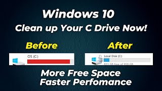 HOW TO CLEAN C DRIVE IN WINDOWS 10 MAKE YOUR PC FASTER FULL GUIDE [upl. by Aicilehp]