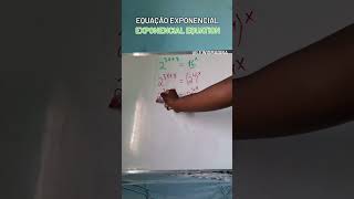 Resolvendo equação exponencial solving exponencial equation shorts dicasmatemática mathtips [upl. by Godliman122]