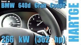 BMW 640d Gran Coupé F06 Test Drive with HARTGE Engine Upgrade 80  200 kmh [upl. by Leodora]