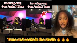 Tems links up with Asake for the first time ever as they create magic in the studio 🔥🔥 [upl. by Ayerhs136]