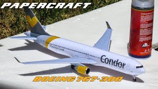 Condor Thomas Cook Boeing 767300 PapercraftPaper model [upl. by Lerej]