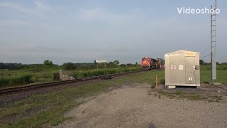 Mandaumin Rd Eastbound CN train 122 with locomotives 3147 amp 3838 [upl. by Allan]