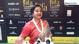 Radhika Sarathkumar at The Red Carpet Of IIFA Awards 2024 Utsavam In Abu Dhabi  The Hans India [upl. by Gainor]