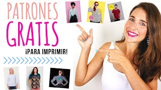 PATRONES GRATIS PARA IMPRIMIR  17 patrones para coser Blusas Camisas Jerséis Camisetas [upl. by Gluck]