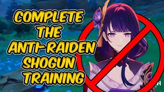 How to Complete the AntiRaiden Shogun Training  Genshin Impact easy guide [upl. by Obel]