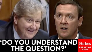 CRINGE MOMENT John Kennedy Gets Irritated Having To Ask Biden Nominee The Same Question Over amp Over [upl. by Hgiellek180]