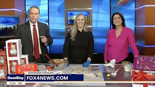 Gingerbread Man with a Twist  Kate Weiser Chocolate FOX4 KDFW Segment [upl. by Hamner]