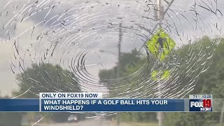 What happens if a golf ball hits your windshield [upl. by Elwira521]