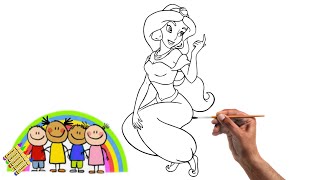 Coloring with Sticker Book Dress Up Disney Princess ArielSnow WhiteBelleCinderella [upl. by Nahtannhoj]