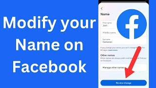 How to modify your name on Facebook in 2024 [upl. by Yrruc]