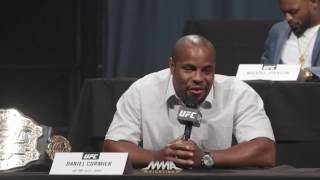 Daniel Cormier Jon Jones Go Back and Forth I Beat You After a Weekend of Cocaine [upl. by Vogele]