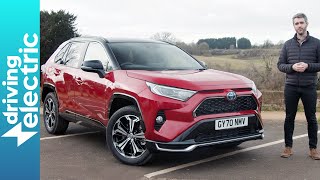 New Toyota RAV4 PHEV PlugIn Hybrid SUV review – DrivingElectric [upl. by Llenrac]