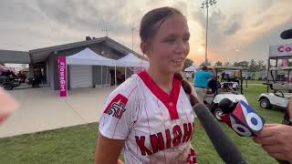 Watch now Davenport Assumption advances to Class 3A softball state championship game [upl. by Pol]