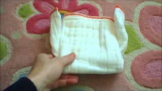 Newborn Prefold  Green Mountain Diapers Orange Edge [upl. by Hey374]