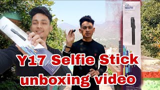 Y17 Selfie Stick  unboxing Y17 Selfie Stick  youtube selfimprovement y17 Himanshuvlogs601 [upl. by Artemus]