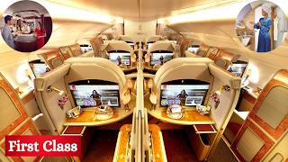 Emirates A380 First Class  Dubai to Singapore Flight  4K Full Review [upl. by Judi]