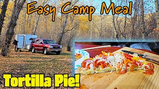 Simple RV Camping Meal  Scratch frying pan pizza [upl. by Orling]