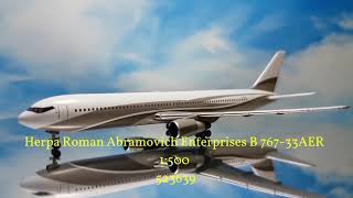 Herpa Wings Roman Abramovich Enterprises B 767 33AER quotThe Banditquot 523639 [upl. by Dominga]