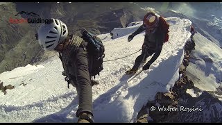 Matterhorn climb knife edge ridge to the summit [upl. by Remot856]