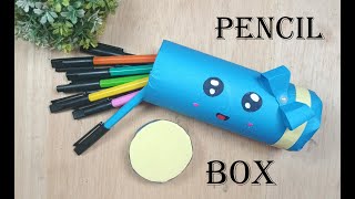 How to make pencil box from waste bottle  DIY pencil box with waste water bottle  Easymix Art [upl. by Ahcilef]