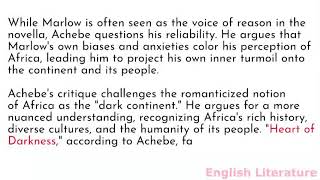 Summary and analysis of An Image of Africa Racism in Conrads Heart of Darkness by Chinua Achebe [upl. by Apthorp759]