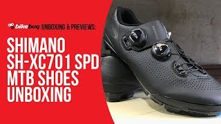 Shimano SHXC701 SPD MTB Shoes Unboxing  Bikebug [upl. by Yursa283]