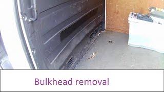 Bulkhead removal Mercedes Sprinter motorhome conversion [upl. by Anis543]