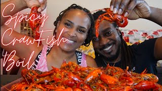 GIANT SEAFOOD BOIL CRAWFISH MUKBANG  SPICY LOUISIANA CRAWFISH  FOOD REVIEW 2023 [upl. by Eyatnod]