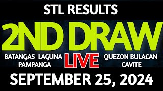 Stl Result Today 2nd draw September 25 2024 STL Batangas Live [upl. by Riegel]