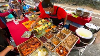 MALAYSIAN STREET FOOD  Friendliest Nasi Lemak Seller in KL  Nasi Lemak Sembilan Sudu [upl. by Edee348]