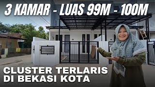 RUMAH DIJUAL DI CIMUNING BEKASI KOTA 3 KAMAR HARGA MURAH BANGUNAN BARU DESAIN MINIMALIS BEBAS BANJIR [upl. by Eardnoed]