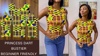 HOW TO cut and sew a Princess Dart Bustier  BEGINNER FRIENDLY [upl. by Dotson]