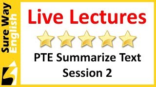 PTE Summarize Text Practice Questions Session 2 [upl. by Ataynek]