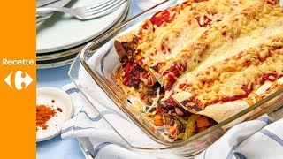 Enchiladas gratinées au haché végétarien [upl. by Whittemore]