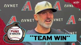 Torey Lovullo On Jake McCarthy ANOTHER Diamondbacks Comeback Win [upl. by Nemraciram]