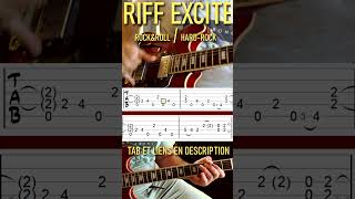 RIFF EXCITÉ  GUITARE hardrock rockandroll guitaretuto apprendre [upl. by Ongineb299]