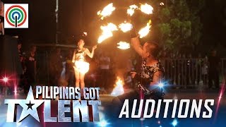 Pilipinas Got Talent Season 5 Auditions Legendary Fire Artist  Fire Dancers [upl. by Gilbart]