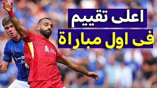 تقييم محمد صلاح في مباراة ليفربول وايبسويتش تاون فى الدوري الانجليزي [upl. by Inotna303]