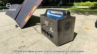 2000w portable power station camping for solar panelsolar solarsystem solarpower solarenergy [upl. by Akemhs]