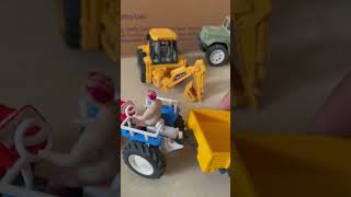 Jcb power aai tractor k sath baacho kesi lagi video [upl. by Obola]