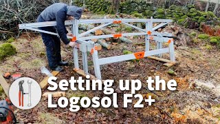 Setting up the Logosol F2 chainsaw mill for the first time [upl. by Lunsford]