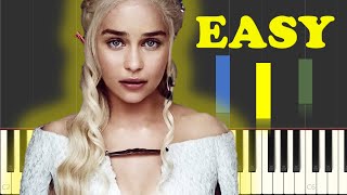 Game Of Thrones Theme Song On Piano EASY [upl. by Ahtelra]