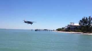 Plane landing at the North Captiva runway [upl. by Billen]