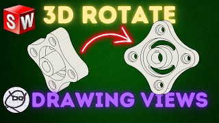 Use 3D Rotate in a SolidWorks Drawing [upl. by Ahsikym]