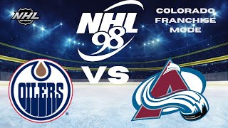 EA NHL 98 Colorado Avalanche Franchise Ep 3 VS EDMONTON [upl. by Nary]