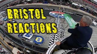 BRISTOL MOTOR SPEEDWAY REACTIONS  Supermarket Heroes 500  NASCAR [upl. by Euginom]